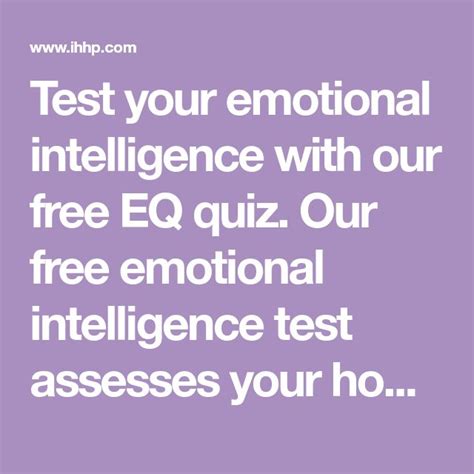 free emotional intelligence test|ihhp free eq quiz.